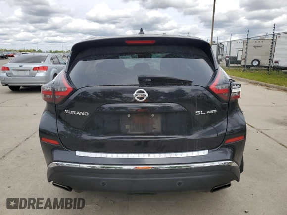 2019 Nissan Murano SL with VIN 5N1AZ2MS7KN131509, listed as a Copart auction lot 51875335 with 126,758 mi miles and Salvage Title. Bid and sale history available at DreamBid. Image 6.