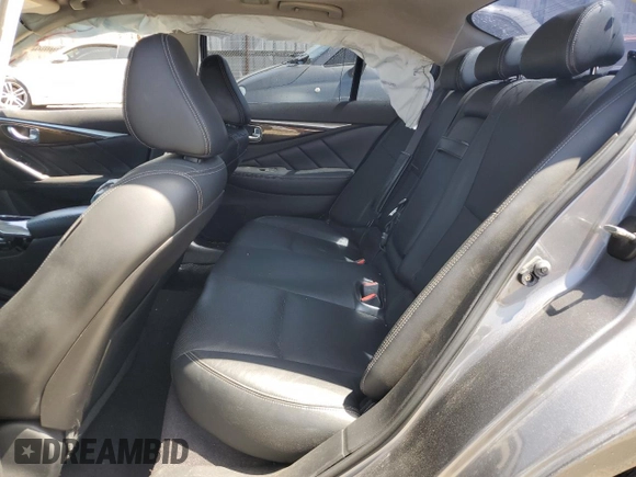2014 Infiniti Q50 Sport with VIN JN1BV7APXEM687358, listed as a Copart auction lot 52028215 with 109,855 mi miles and Salvage Title. Bid and sale history available at DreamBid. Image 10.