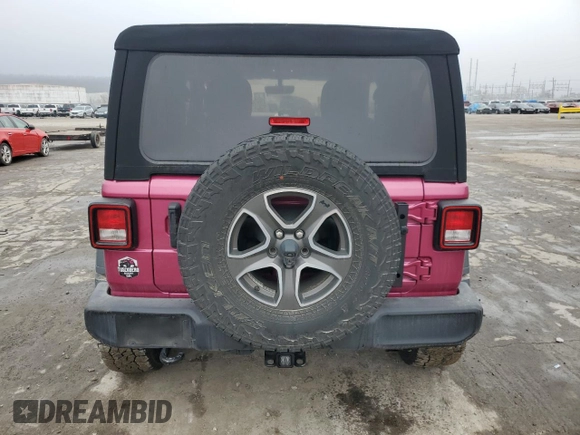 2021 Jeep Wrangler Sport S with VIN 1C4GJXAG3MW858730, listed as a Copart auction lot 44279865 with 25,857 mi miles and Salvage Title. Bid and sale history available at DreamBid. Image 6.