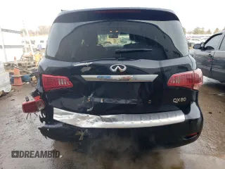 2016 Infiniti QX80 with VIN JN8AZ2NE5G9126763, listed as a Copart auction lot 43198835 with 182,316 mi miles and Salvage Title. Bid and sale history available at DreamBid. Image 6.