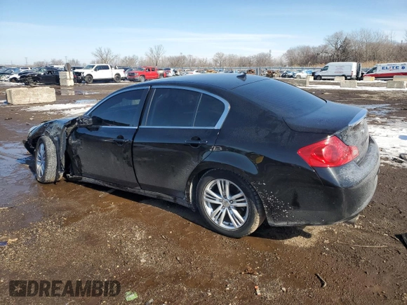 2015 Infiniti Q40 with VIN JN1CV6AR8FM521860, listed as a Copart auction lot 46634865 with 112,627 mi miles and Salvage Title. Bid and sale history available at DreamBid. Image 2.