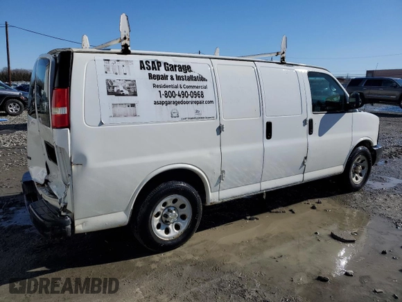 2012 Chevrolet Express Cargo with VIN 1GCSGAFX8C1107214, listed as a Copart auction lot 44963945 with 273,256 mi miles and Salvage title. Bid and sale history available at DreamBid. Image 3.