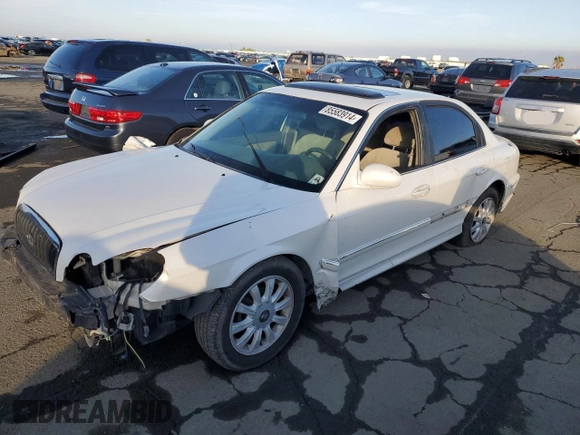 2003 Hyundai Sonata GLS with VIN KMHWF35H93A793544, listed as a Copart auction lot 85583914 with 122,802 mi miles and Salvage Title. Bid and sale history available at carsss.com. Image 1.