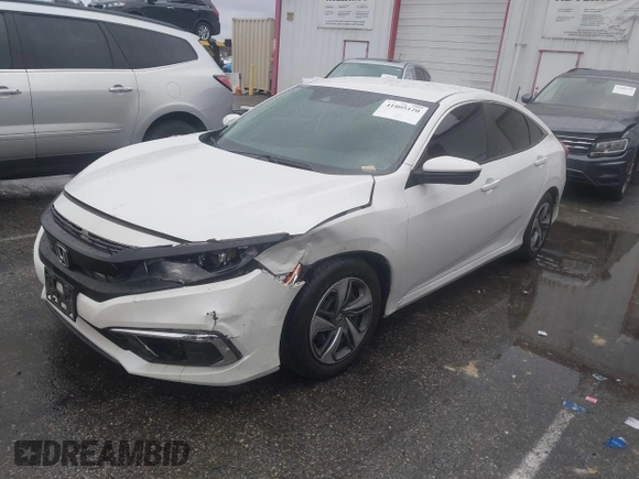 2020 Honda Civic Sedan LX with VIN 2HGFC2F63LH594853, listed as a IAAI auction lot 41805120 with 54,355 mi miles. Bid and sale history available at carsss.com. Image 17.
