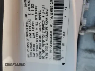 2009 Honda Accord LX-P with VIN 1HGCP26419A014870, listed as a Copart auction lot 49980275 with Not Provided miles and Salvage Title. Bid and sale history available at DreamBid. Image 13.