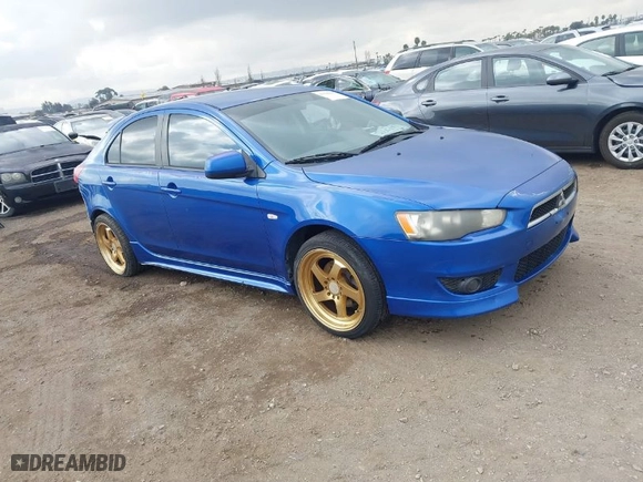2010 Mitsubishi Lancer GTS with VIN JA32X8HW3AU011482, listed as a IAAI auction lot 41521067 with 186,620 mi miles. Bid and sale history available at carsss.com. Image 1.