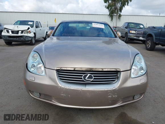 2003 Lexus SC with VIN JTHFN48Y430043403, listed as a IAAI auction lot 42057878 with 69,691 mi miles. Bid and sale history available at carsss.com. Image 6.