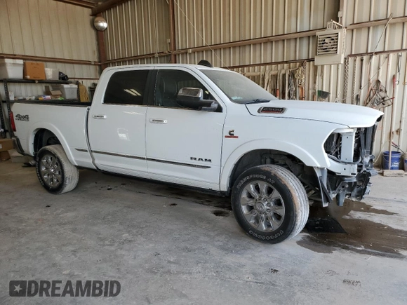 2022 Ram 2500 Limited with VIN 3C6UR5SL9NG272391, listed as a Copart auction lot 76277164 with 37,869 mi miles and Salvage title. Bid and sale history available at DreamBid. Image 4.