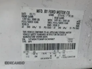 2015 Ford Explorer XLT with VIN 1FM5K7D89FGC65987, listed as a Copart auction lot 51113845 with 113,901 mi miles and Clean Title. Bid and sale history available at carsss.com. Image 13.