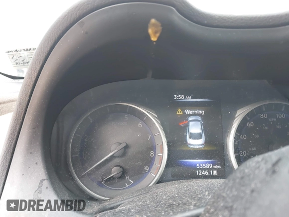 2015 Infiniti Q50 with VIN JN1BV7AR5FM392624, listed as a IAAI auction lot 41667327 with 53,589 mi miles. Bid and sale history available at carsss.com. Image 7.