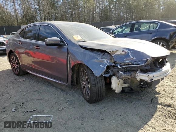 2018 Acura TLX Technology with VIN 19UUB2F56JA012371, listed as a Copart auction lot 46731045 with 76,569 mi miles and Salvage title. Bid and sale history available at DreamBid. Image 4.