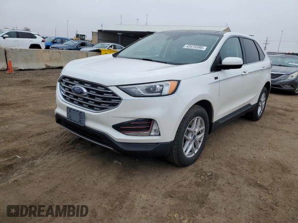 2021 Ford Edge SEL with VIN 2FMPK4J90MBA62494, listed as a Copart auction lot 43415395 with 24,879 mi miles and Salvage Title. Bid and sale history available at carsss.com. Image 1.