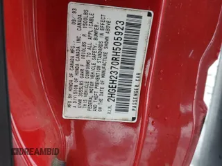 1994 Honda Civic z VIN 2HGEH2370RH505923, wystawiony jako Copart lot #81504724 z przebiegiem 153 871 mil mil oraz Szkoda całkowita • Salvage title. Historia ofert i sprzedaży dostępna na DreamBid. Obrazek 12.
