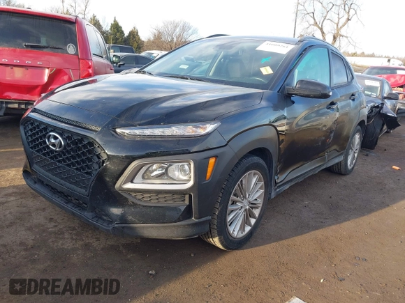 2021 Hyundai Kona SEL with VIN KM8K22AA3MU747284, listed as a IAAI auction lot 41609261 with 82,778 mi miles. Bid and sale history available at carsss.com. Image 2.