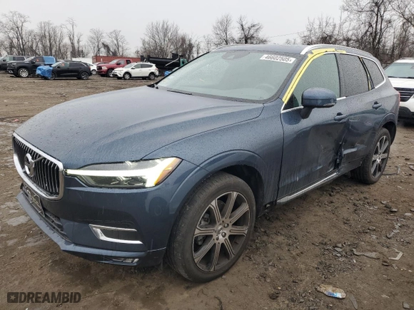 2021 Volvo XC60 Inscription with VIN YV4102RL1M1886615, listed as a Copart auction lot 46602505 with 35,260 mi miles and Salvage Title. Bid and sale history available at carsss.com. Image 1.
