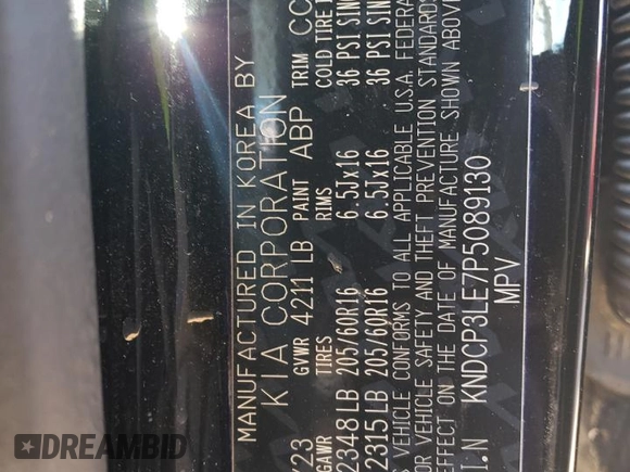 2023 Kia Niro LX with VIN KNDCP3LE7P5089130, listed as a Copart auction lot 82448724 with 15,793 mi miles and Salvage Title. Bid and sale history available at carsss.com. Image 15.
