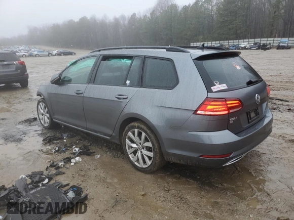 2019 Volkswagen Golf SportWagen S with VIN 3VWY57AU2KM511902, listed as a Copart auction lot 39663514 with 22,742 mi miles. Bid and sale history available at carsss.com. Image 2.