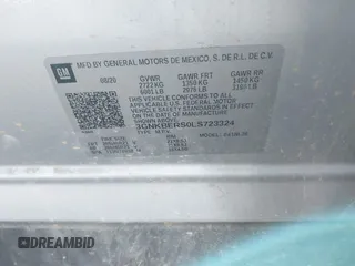 2020 Chevrolet Blazer RS z VIN 3GNKBERS0LS723324, wystawiony jako IAAI lot #42000068 z przebiegiem 59 433 mil mil oraz . Historia ofert i sprzedaży dostępna na DreamBid. Obrazek 9.