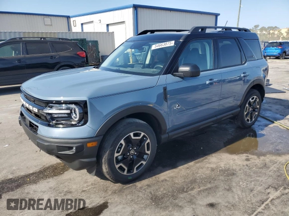 2024 Ford Bronco Sport Outer Banks with VIN 3FMCR9C65RRF37446, listed as a Copart auction lot 54663875 with 1,819 mi miles and Non repairable. Bid and sale history available at DreamBid. Image 1.