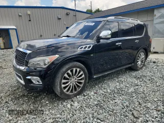2016 Infiniti QX80 with VIN JN8AZ2NCXG9401493, listed as a Copart auction lot 64540745 with 93,477 mi miles and Salvage title. Bid and sale history available at DreamBid. Image 1.
