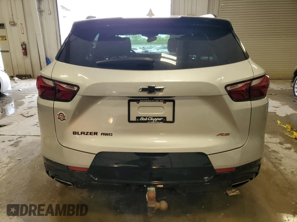 2019 Chevrolet Blazer RS with VIN 3GNKBJRS7KS655188, listed as a Copart auction lot 58039685 with 102,148 mi miles and Non repairable. Bid and sale history available at DreamBid. Image 6.