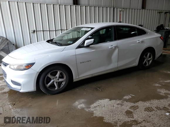 2016 Chevrolet Malibu LS z VIN 1G1ZB5ST3GF304431, wystawiony jako Copart lot #55140585 z przebiegiem 153 325 mil mil oraz Szkoda całkowita • Salvage title. Historia ofert i sprzedaży dostępna na DreamBid. Obrazek 1.