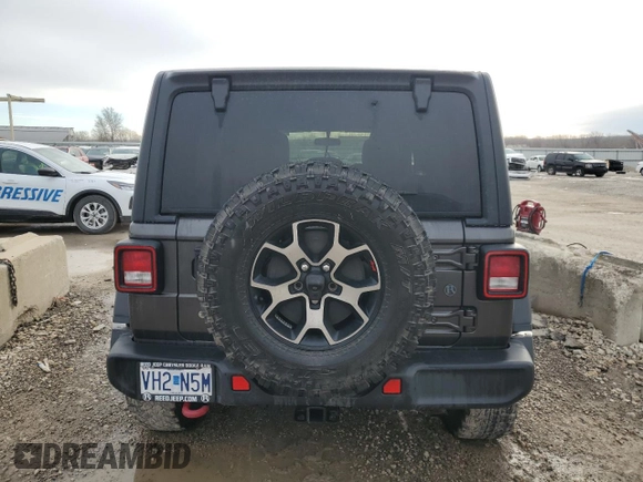 2018 Jeep Wrangler Unlimited Rubicon with VIN 1C4HJXFG7JW167144, listed as a Copart auction lot 48066285 with 132,399 mi miles and Salvage title. Bid and sale history available at DreamBid. Image 6.