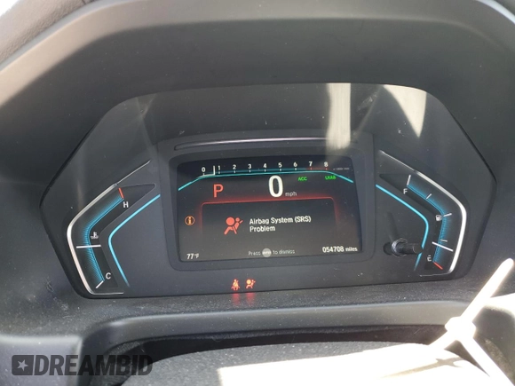 2019 Honda Odyssey EX with VIN 5FNRL6H59KB011858, listed as a Copart auction lot 60272445 with 54,708 mi miles and Salvage title. Bid and sale history available at DreamBid. Image 9.