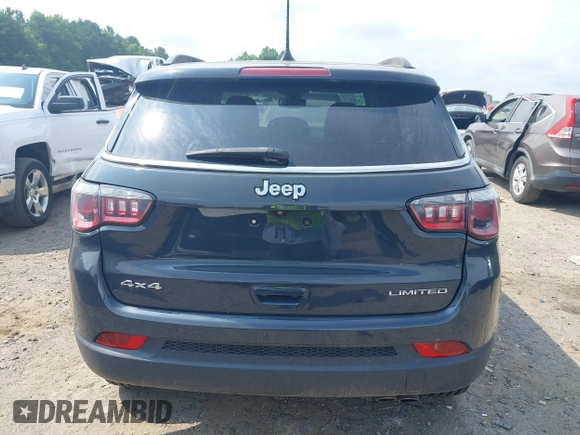 2018 Jeep Compass Limited with VIN 3C4NJDCB4JT365762, listed as a IAAI auction lot 42694434 with 59,685 mi miles and . Bid and sale history available at DreamBid. Image 16.