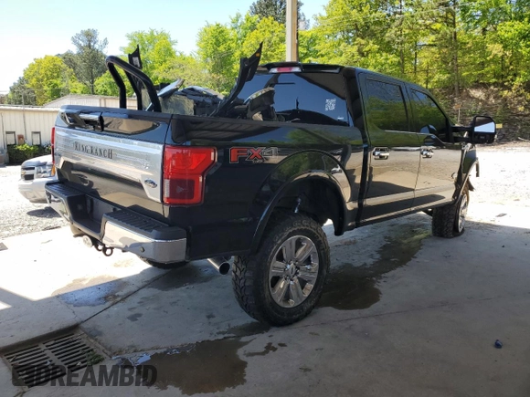 2018 Ford F-150 XL with VIN 1FTEW1E52JFB96018, listed as a Copart auction lot 48020125 with 161,944 mi miles and Salvage title. Bid and sale history available at DreamBid. Image 3.