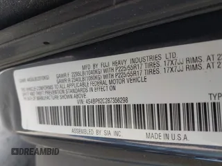 2008 Subaru Outback Limited z VIN 4S4BP62C287356298, wystawiony jako IAAI lot #42279306 z przebiegiem 183 335 mil mil oraz . Historia ofert i sprzedaży dostępna na DreamBid. Obrazek 9.