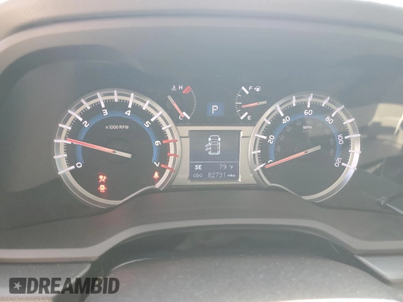 2016 Toyota 4Runner SR5 with VIN JTEZU5JR0G5131332, listed as a Copart auction lot 52761675 with 82,731 mi miles and Salvage title. Bid and sale history available at DreamBid. Image 9.
