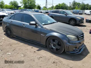 2009 Mercedes-Benz C 63 AMG with VIN WDDGF77X69F212362, listed as a Copart auction lot 61125824 with 120,402 mi miles and Salvage Title. Bid and sale history available at DreamBid. Image 4.