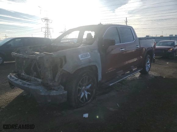 2020 GMC Sierra 1500 SLT with VIN 3GTU9DED3LG146760, listed as a Copart auction lot 44265855 with 0 mi miles and Salvage Title. Bid and sale history available at carsss.com. Image 1.