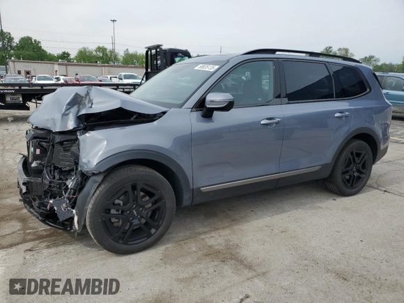 2023 Kia Telluride EX X-Line with VIN 5XYP3DGC6PG366739, listed as a Copart auction lot 58835135 with 33,314 mi miles and Salvage title. Bid and sale history available at DreamBid. Image 1.