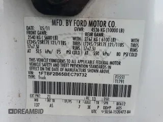 2011 Ford F-250 XL with VIN 1FTBF2B65BEC79732, listed as a Copart auction lot 63566995 with 145,354 mi miles and Clean title. Bid and sale history available at DreamBid. Image 13.