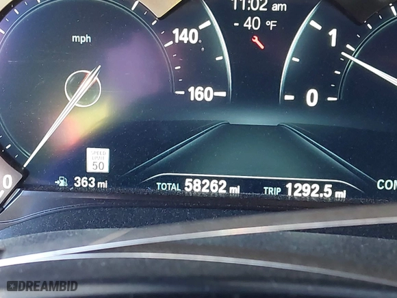 2019 BMW 5 Series 530i xDrive with VIN WBAJA7C55KG912518, listed as a IAAI auction lot 41846385 with 58,262 mi miles. Bid and sale history available at carsss.com. Image 15.