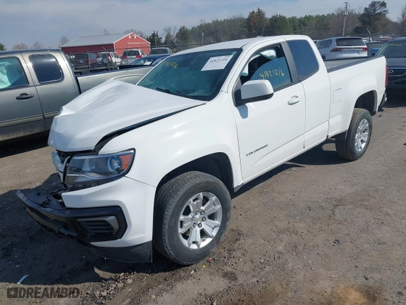 2022 Chevrolet Colorado 2WD LT with VIN 1GCHSCEA6N1204948, listed as a IAAI auction lot 41821216 with 27,245 mi miles. Bid and sale history available at carsss.com. Image 2.