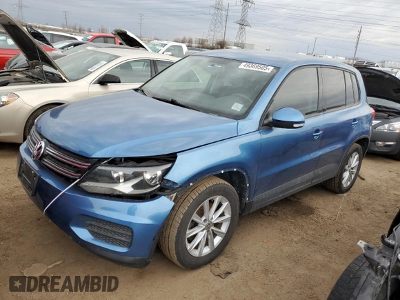 2017 Volkswagen Tiguan S z VIN WVGBV7AXXHK045196, wystawiony jako Copart lot #49369505 z przebiegiem 114 367 mil mil oraz Szkoda całkowita • Salvage title. Historia ofert i sprzedaży dostępna na DreamBid. Obrazek 1.