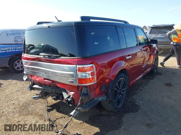 2014 Ford Flex Limited with VIN 2FMGK5D84EBD39853, listed as a IAAI auction lot 41999867 with 156,433 mi miles. Bid and sale history available at carsss.com. Image 4.