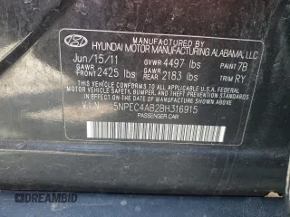 2011 Hyundai Sonata Limited with VIN 5NPEC4AB2BH316915, listed as a Copart auction lot 51087745 with 127,523 mi miles and Salvage Title. Bid and sale history available at DreamBid. Image 13.