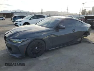 2023 BMW M4 Competition xDrive z VIN WBS43AZ02PCL21167, wystawiony jako Copart lot #50194395 z przebiegiem 34 506 mil mil oraz Szkoda całkowita • Salvage title. Historia ofert i sprzedaży dostępna na DreamBid. Obrazek 1.
