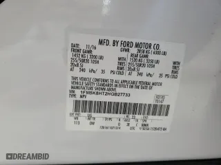 2017 Ford Explorer Platinum with VIN 1FM5K8HT2HGB27733, listed as a Copart auction lot 51491445 with 117,781 mi miles and Salvage Title. Bid and sale history available at carsss.com. Image 13.