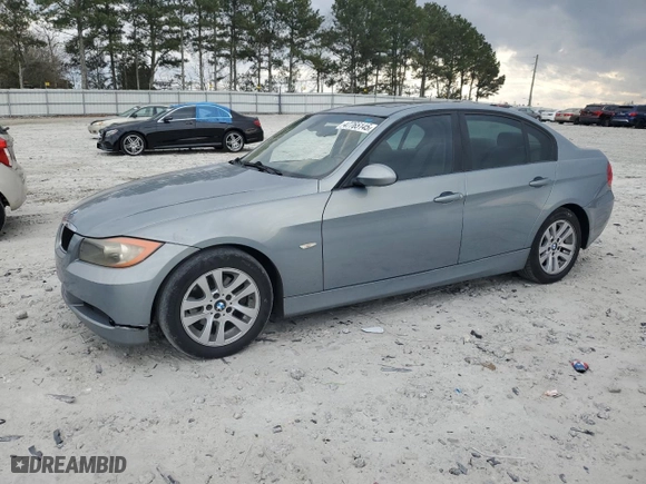 2007 BMW 3 Series 328i with VIN WBAVA33527PG50624, listed as a Copart auction lot 47765145 with 184,523 mi miles and Salvage Title. Bid and sale history available at carsss.com. Image 1.