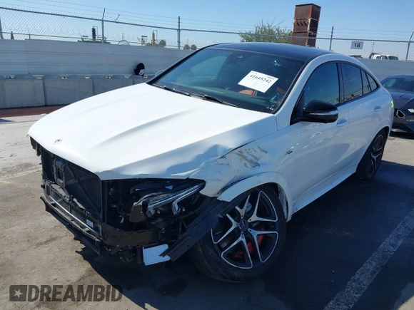 2023 Mercedes-Benz GLE 53 AMG with VIN 4JGFD6BB8PA837708, listed as a IAAI auction lot 41645242 with 31,385 mi miles and . Bid and sale history available at DreamBid. Image 19.