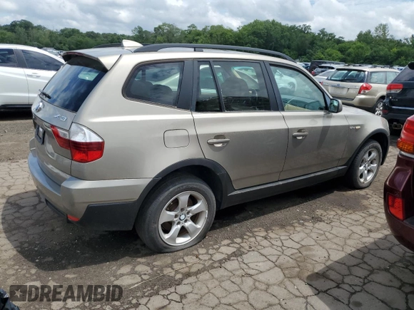 2008 BMW X3 3.0si with VIN WBXPC93498WJ21985, listed as a Copart auction lot 63773455 with 134,440 mi miles and Clean title. Bid and sale history available at DreamBid. Image 3.