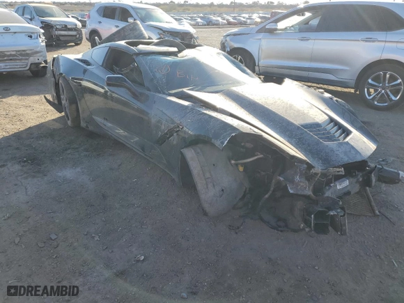 2017 Chevrolet Corvette Z51 2LT with VIN 1G1YK2D77H5113838, listed as a Copart auction lot 89023955 with 48,113 mi miles and Salvage Title. Bid and sale history available at carsss.com. Image 4.