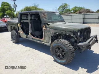 2021 Jeep Gladiator Willys with VIN 1C6HJTAG7ML582820, listed as a Copart auction lot 52418205 with 33,524 mi miles and Salvage Title. Bid and sale history available at carsss.com. Image 4.