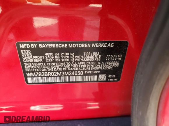 2021 MINI Countryman Cooper S with VIN WMZ83BR02M3M34658, listed as a Copart auction lot 41504825 with 49,051 mi miles and Salvage title. Bid and sale history available at DreamBid. Image 13.