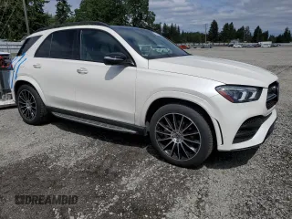2021 Mercedes-Benz GLE 350 with VIN 4JGFB4KE5MA424077, listed as a Copart auction lot 58369235 with 21,237 mi miles and Salvage title. Bid and sale history available at DreamBid. Image 4.